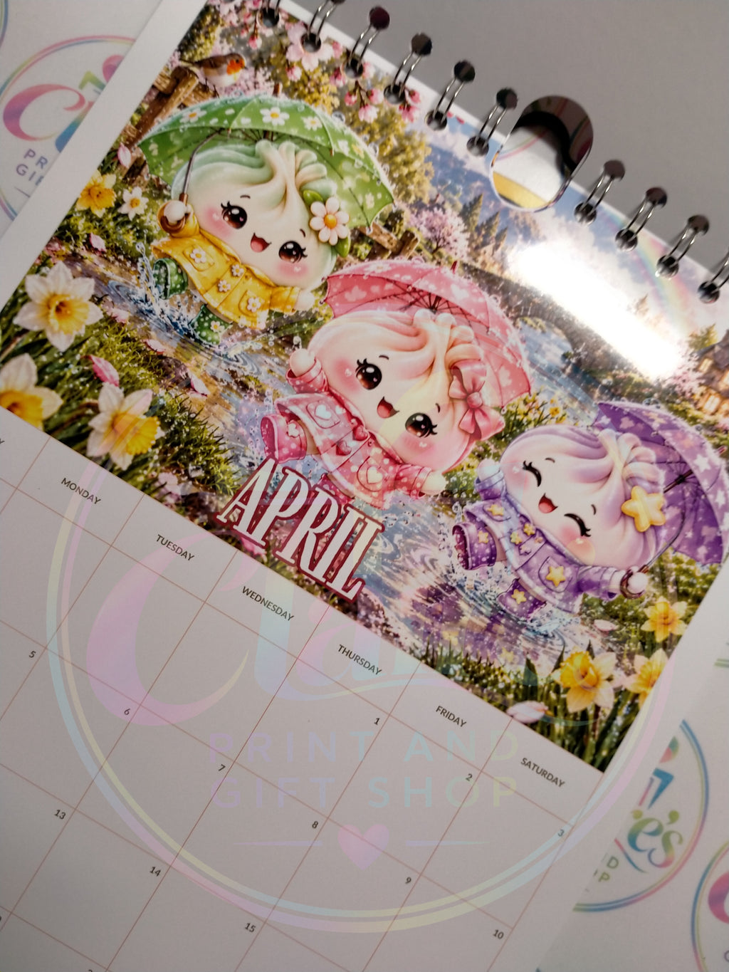 A4 Squishy Dumpling 2027 Wirebound Calendar