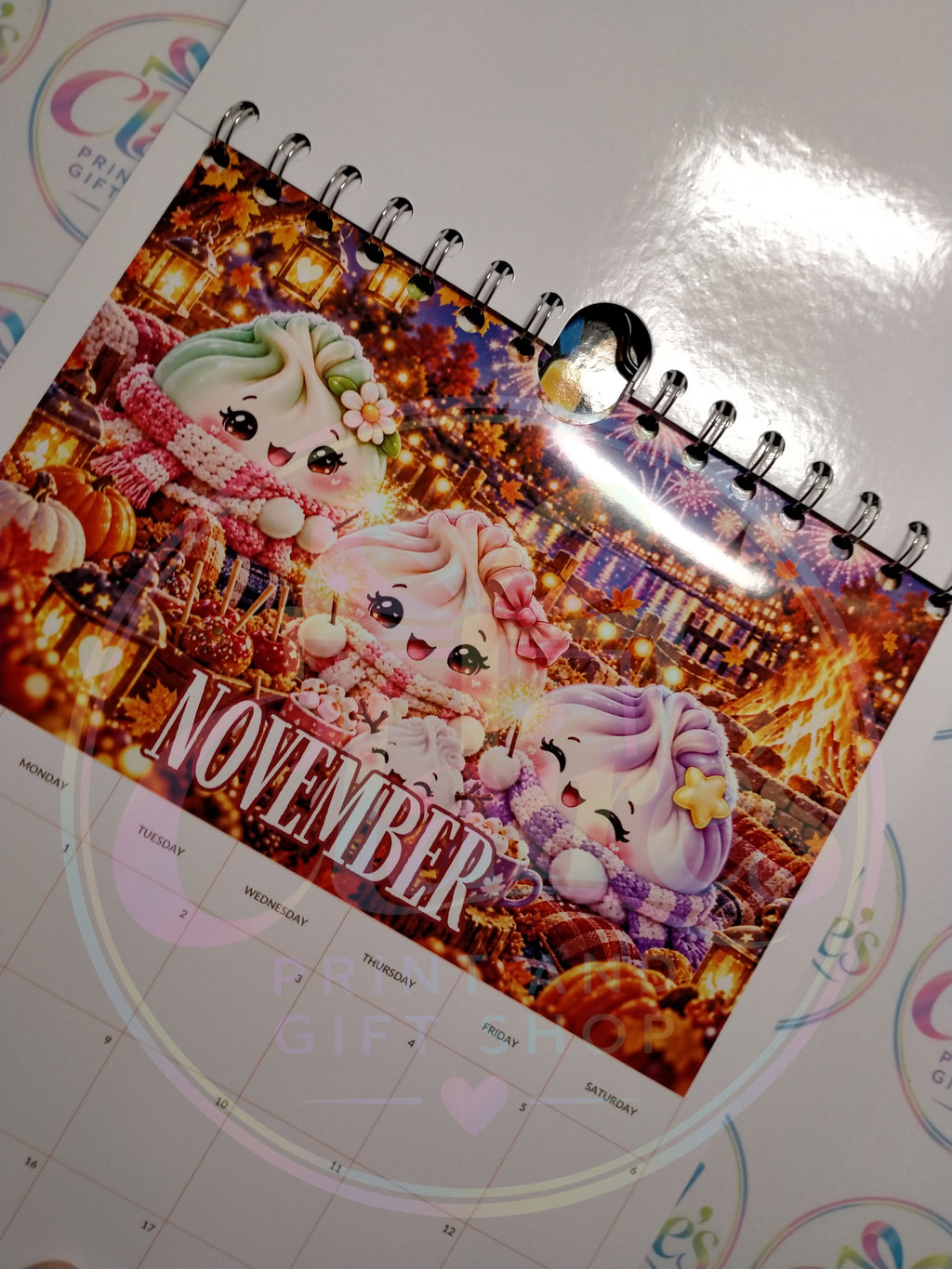 A4 Squishy Dumpling 2027 Wirebound Calendar