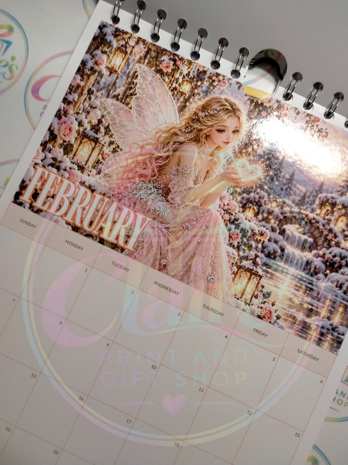 A4 Fairy Garden 2027 Wirebound Calendar
