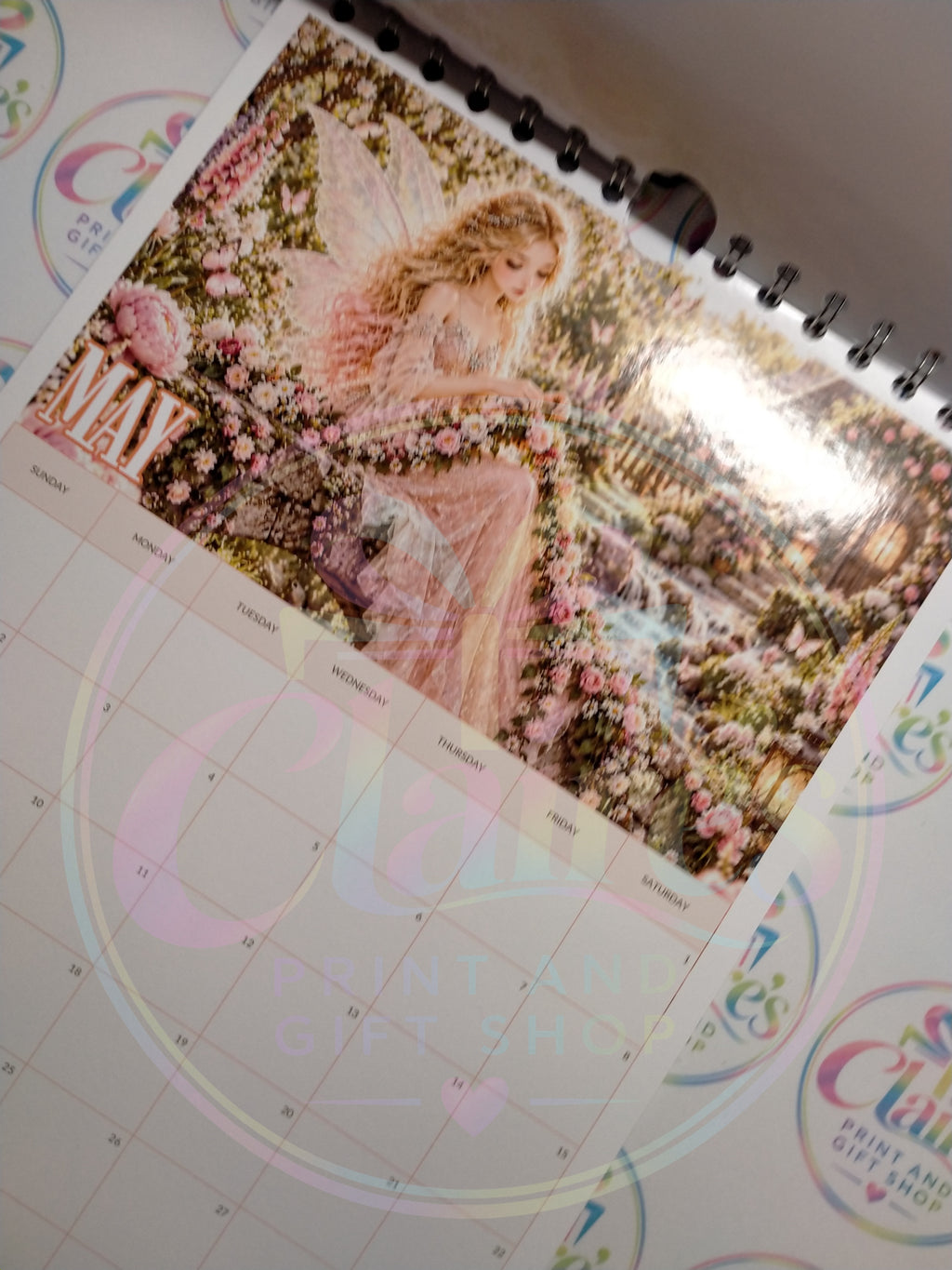 A4 Fairy Garden 2027 Wirebound Calendar