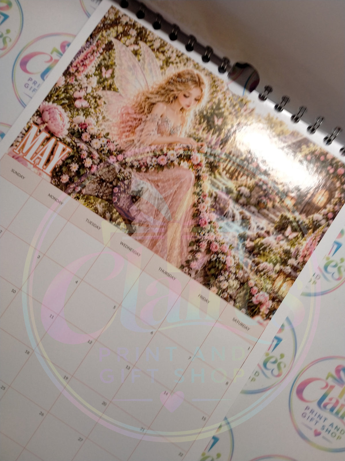 A4 Fairy Garden 2027 Wirebound Calendar
