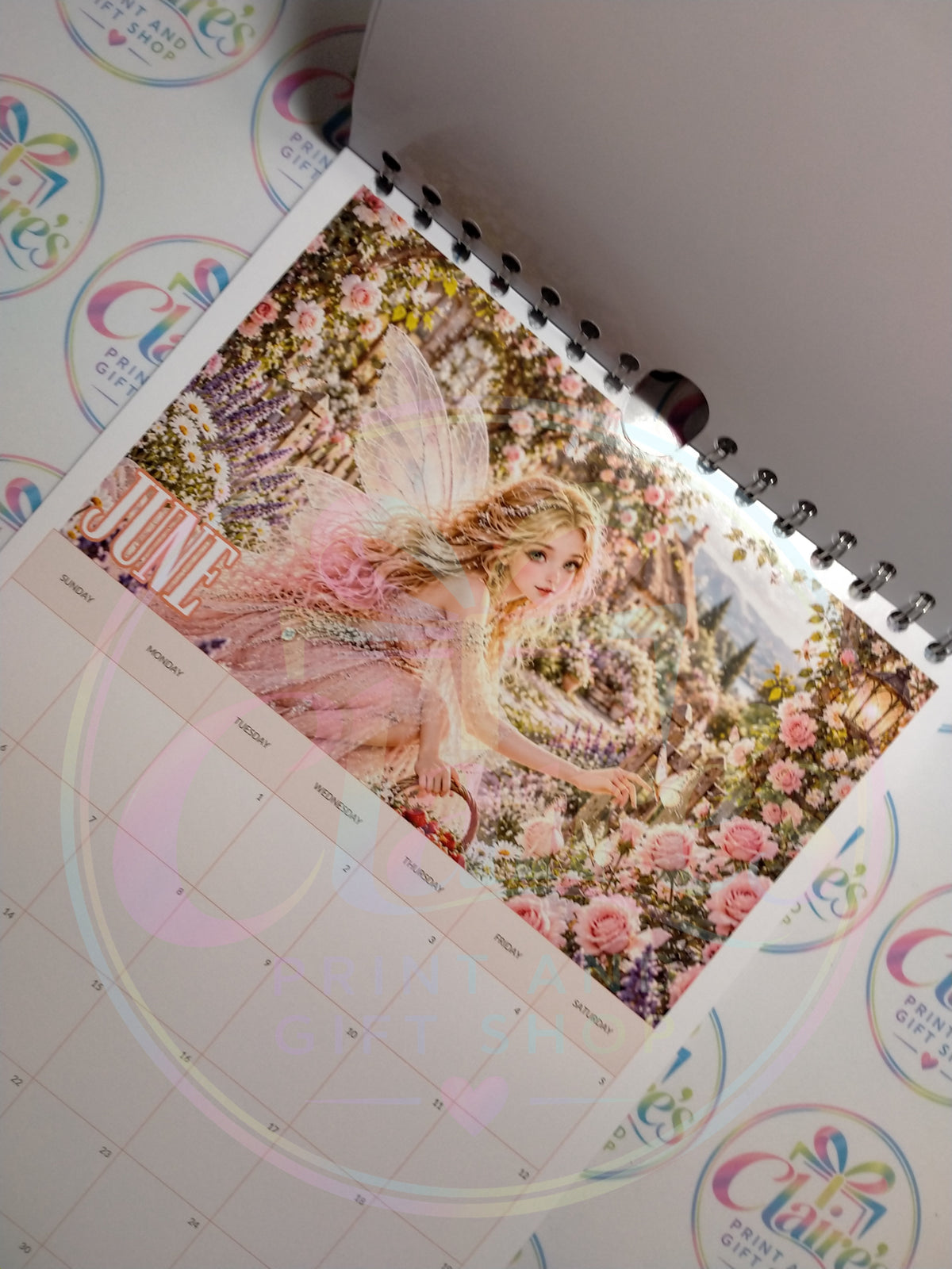 A4 Fairy Garden 2027 Wirebound Calendar