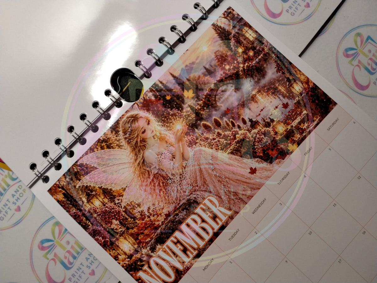 A4 Fairy Garden 2027 Wirebound Calendar