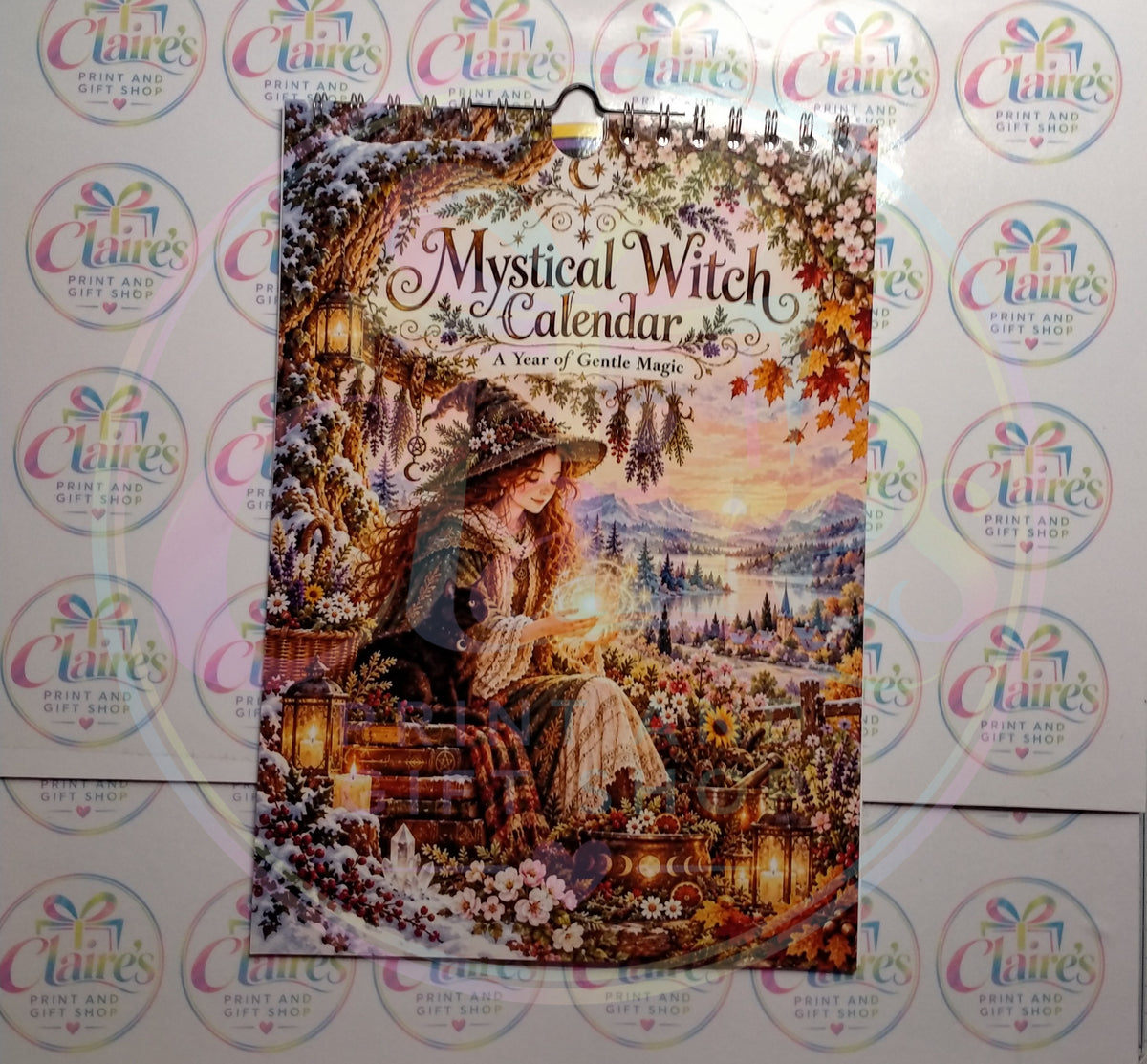Mystical Witch January calendar page with monthly planning grid