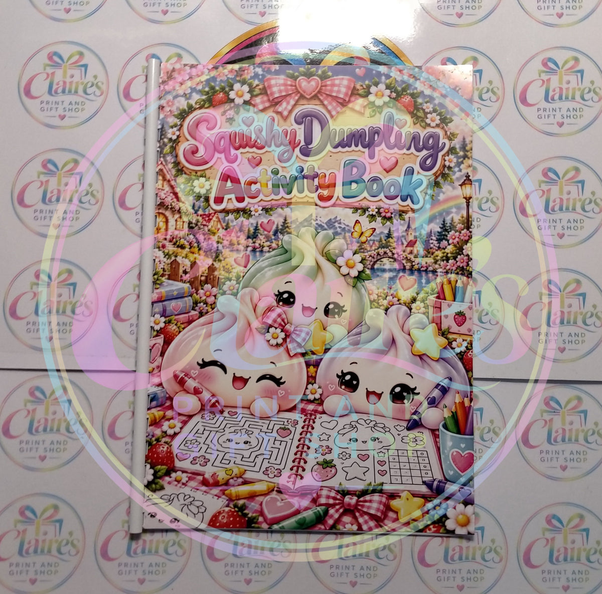 A4 Squishy Dumpling Colouring and Activity Book front cover