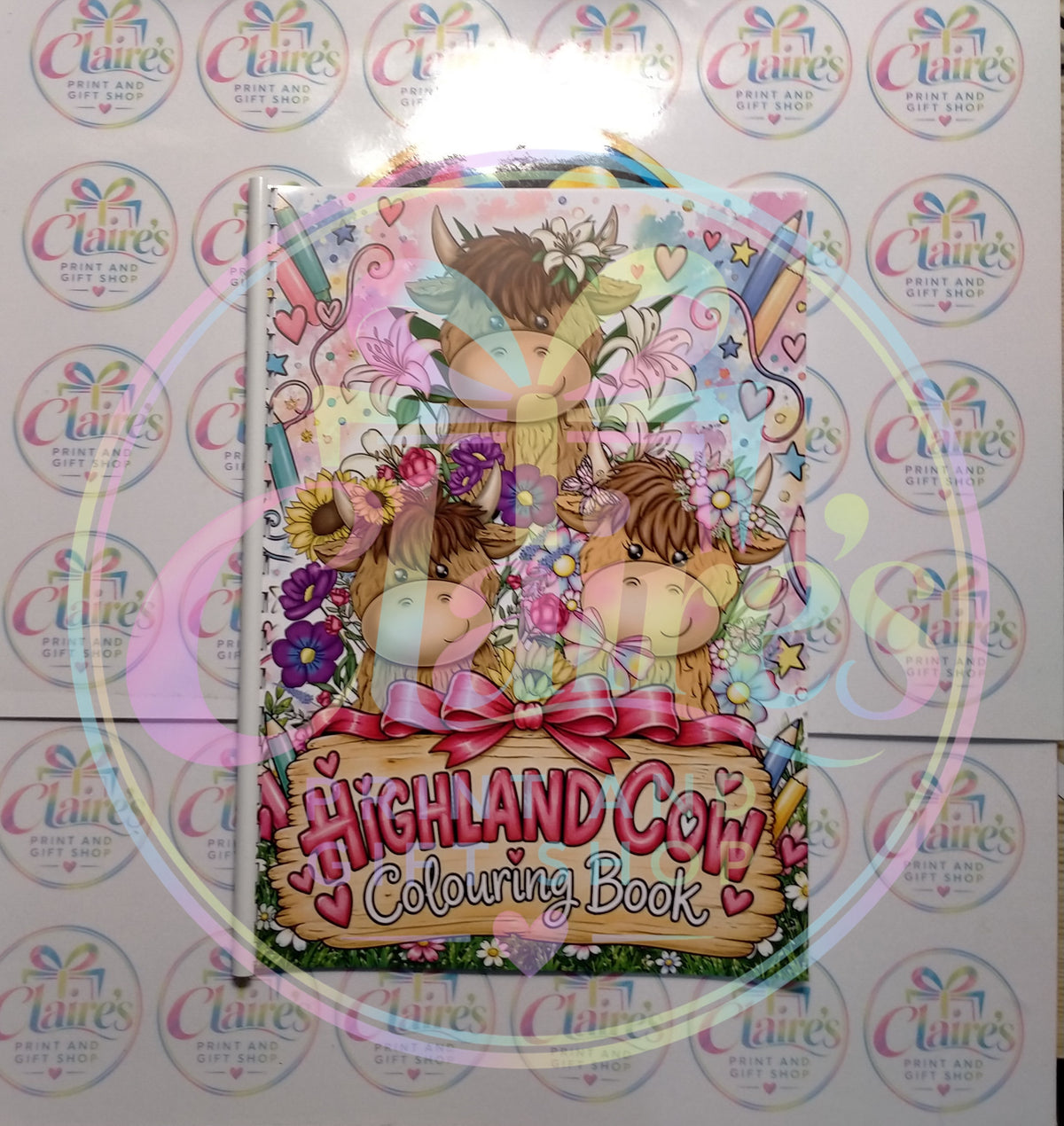 A4 Highland Cow Colouring Book