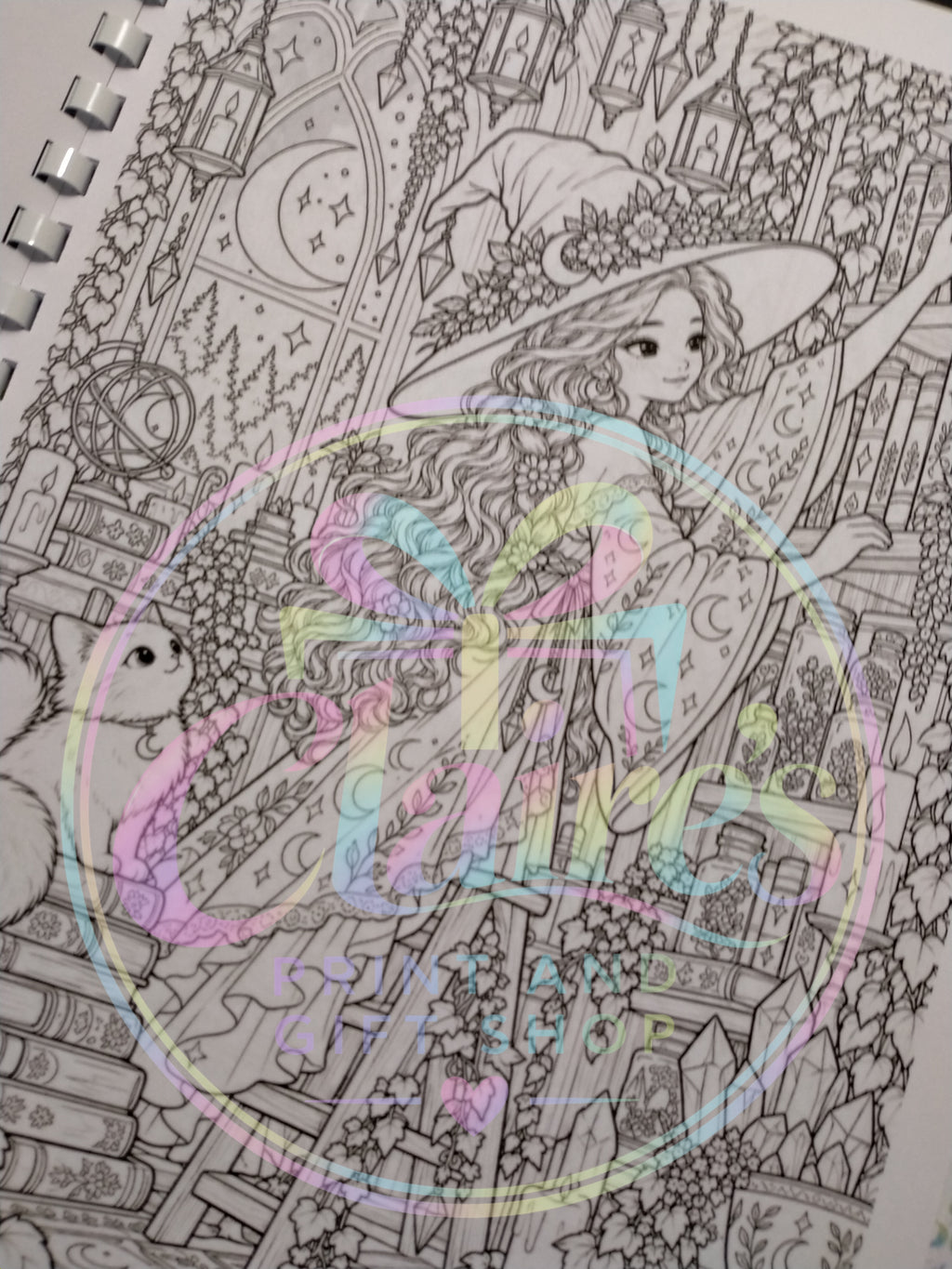 A4 Mystical Witch Colouring Book