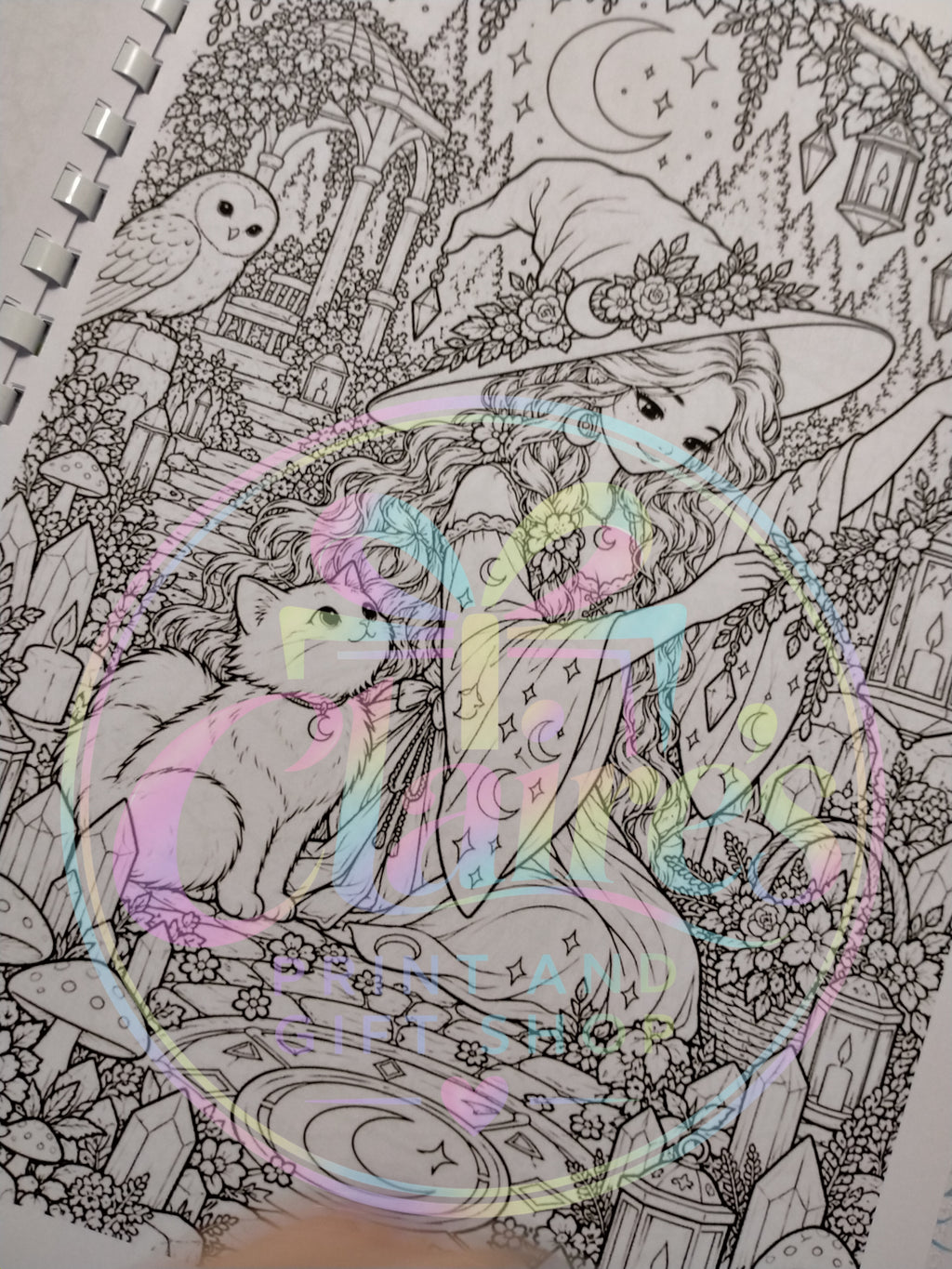 A4 Mystical Witch Colouring Book
