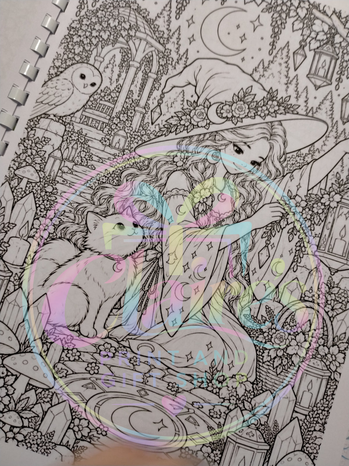 A4 Mystical Witch Colouring Book