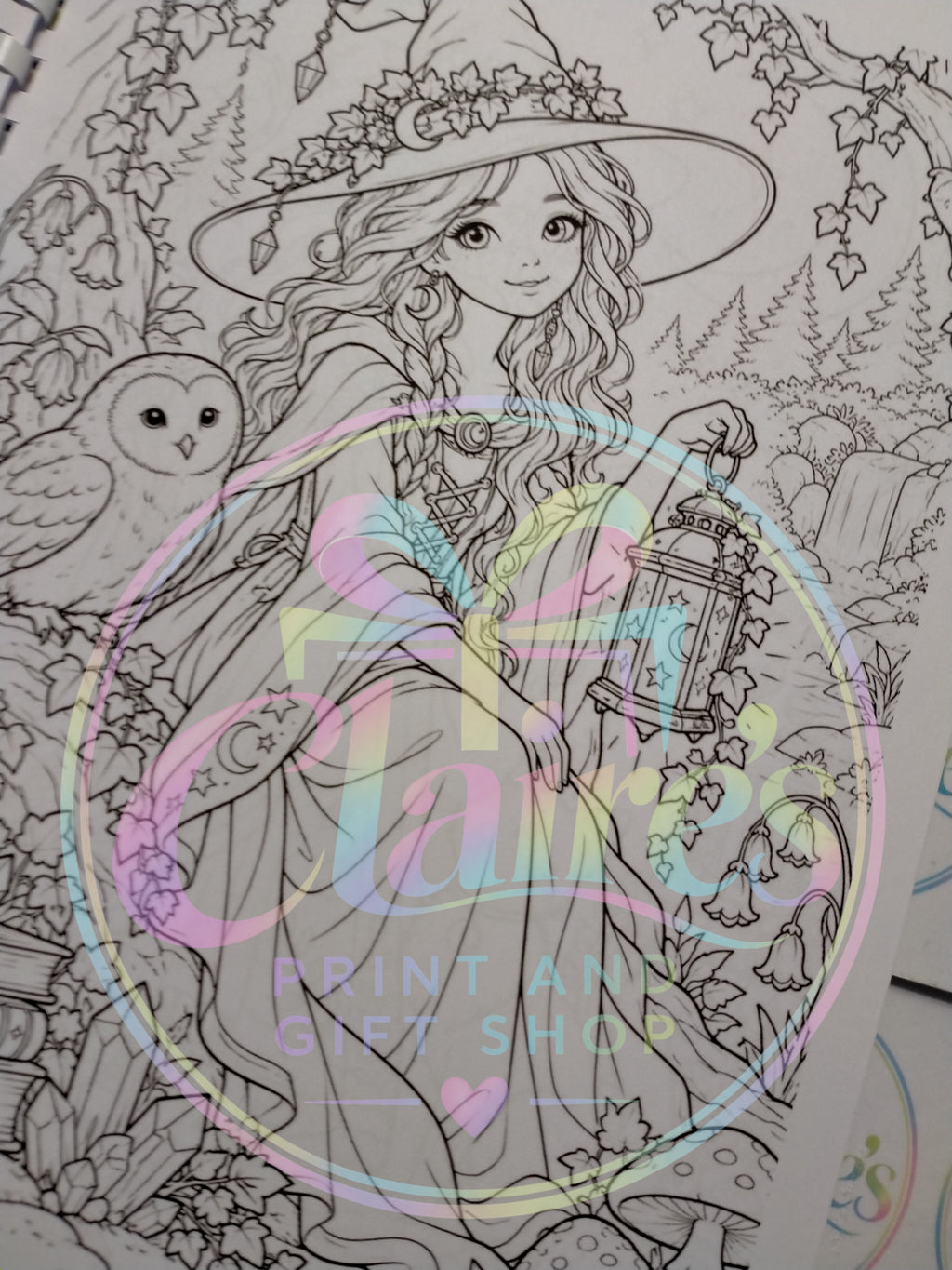 A4 Mystical Witch Colouring Book