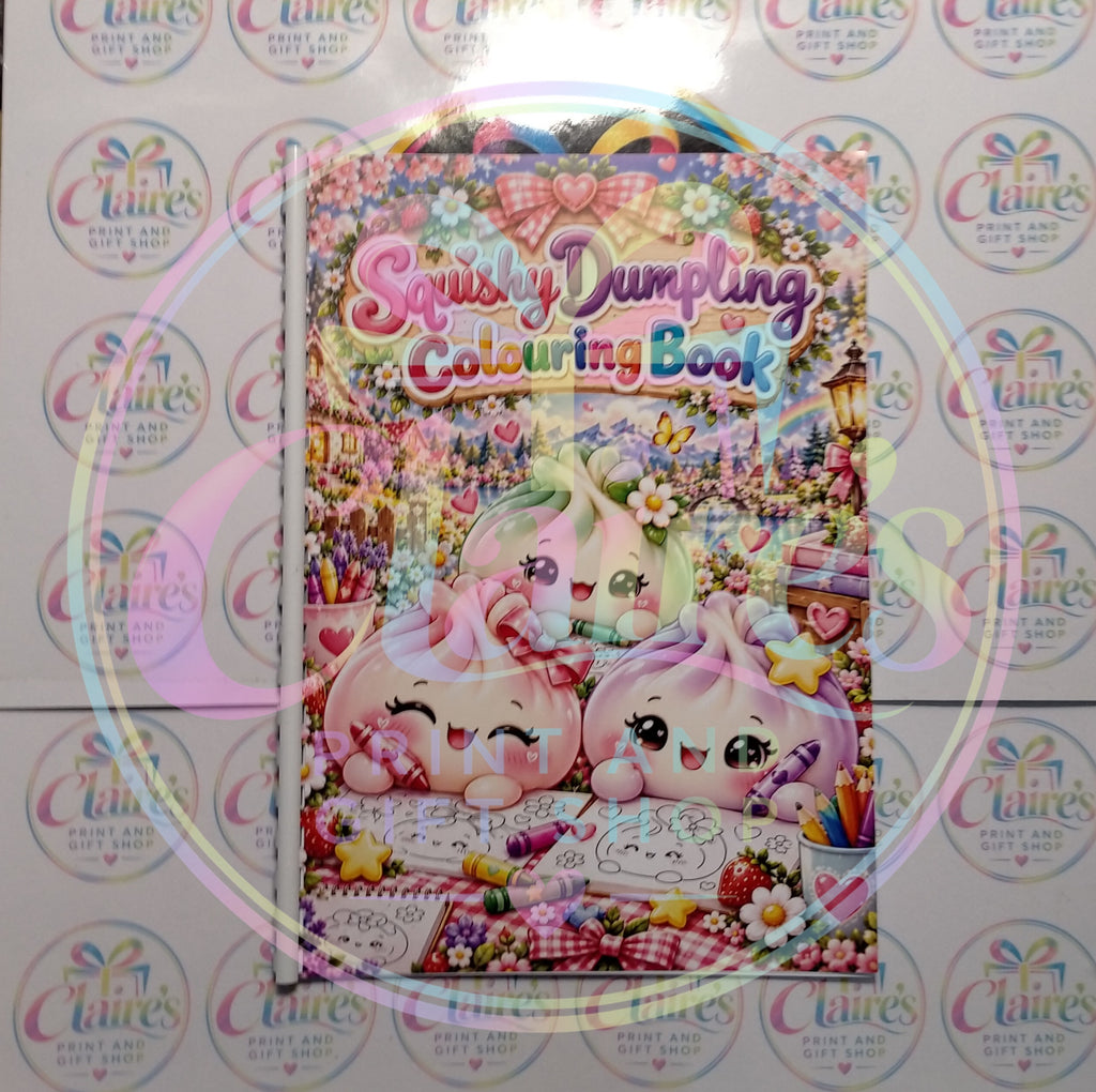 A4 Squishy Dumpling Colouring Book