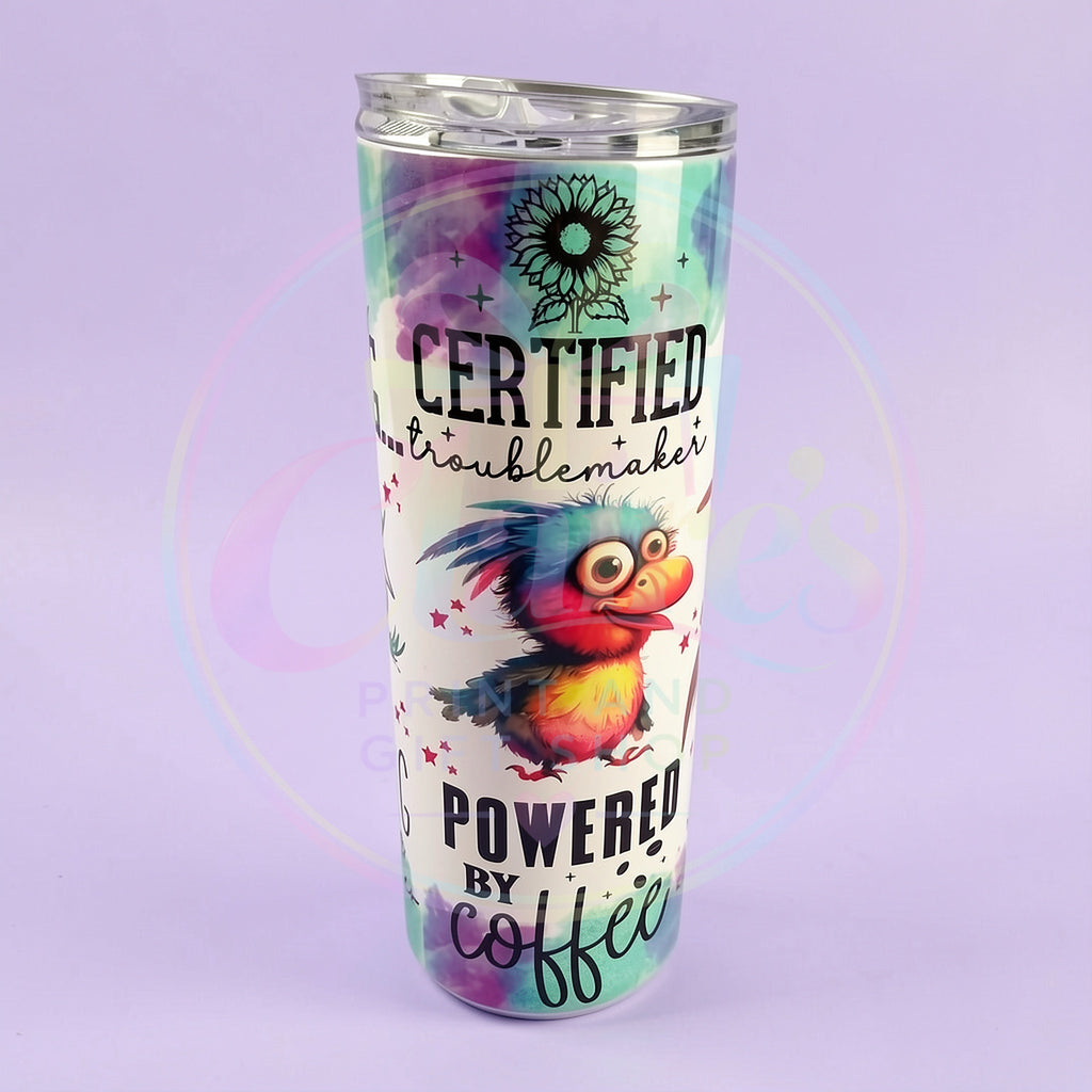 Professional Overthinker Skinny Tumbler – 20oz Funny Bird Design